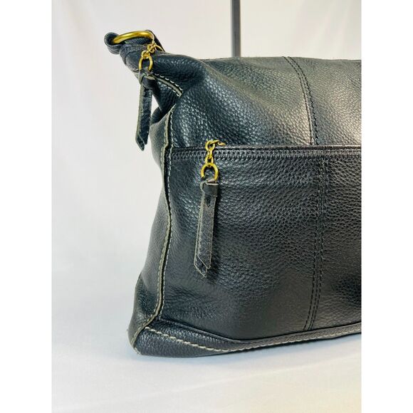 The Sak Iris Black Pebbled Leather Crossbody Shoulder Bag Boho Adjustable Basic - Picture 6 of 11